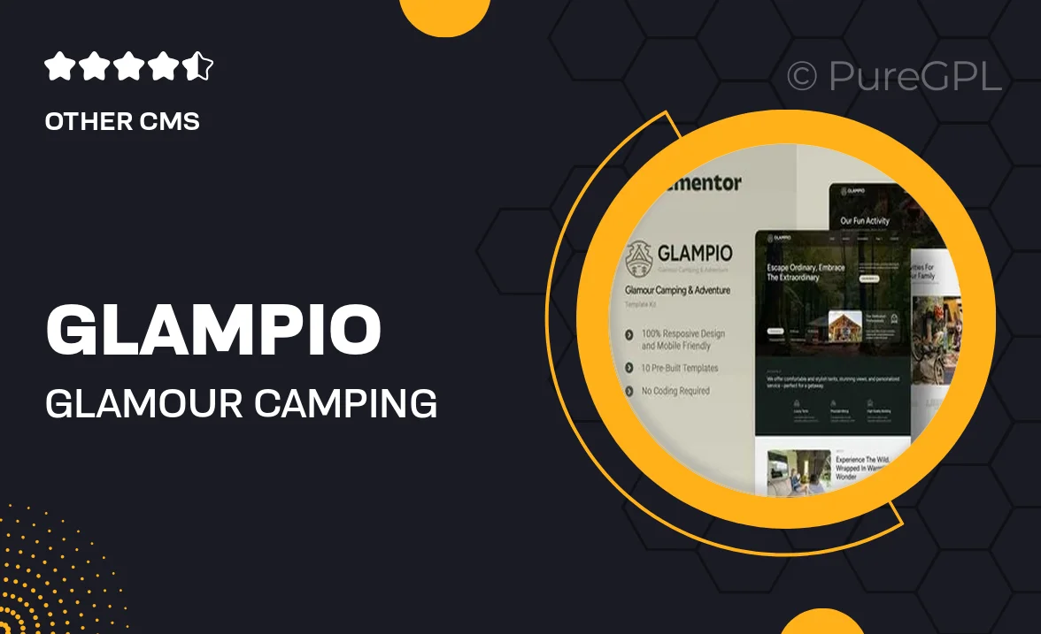 Glampio – Glamour Camping & Adventure Elementor Template Kit
