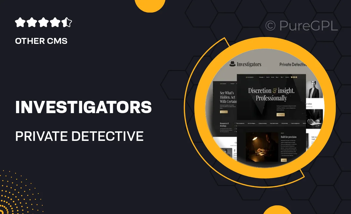 Investigators – Private Detective Elementor Pro Template Kit