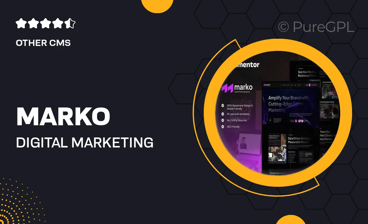 Marko – Digital Marketing Agency Elementor Template Kit