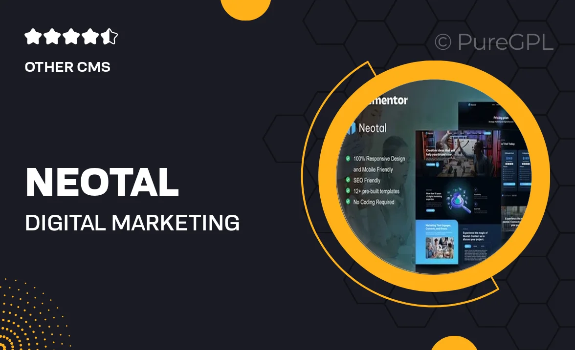 Neotal – Digital Marketing Agency Elementor Pro Template Kit