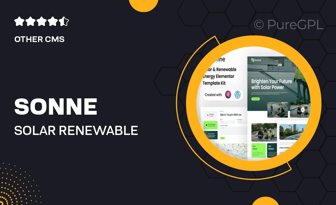 Sonne – Solar & Renewable Energy Elementor Template Kit