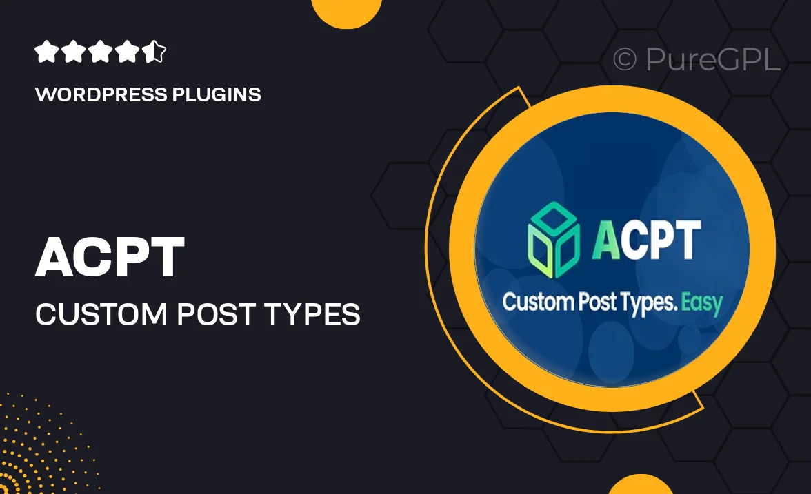 ACPT – Custom Post Types Plugin for WordPress