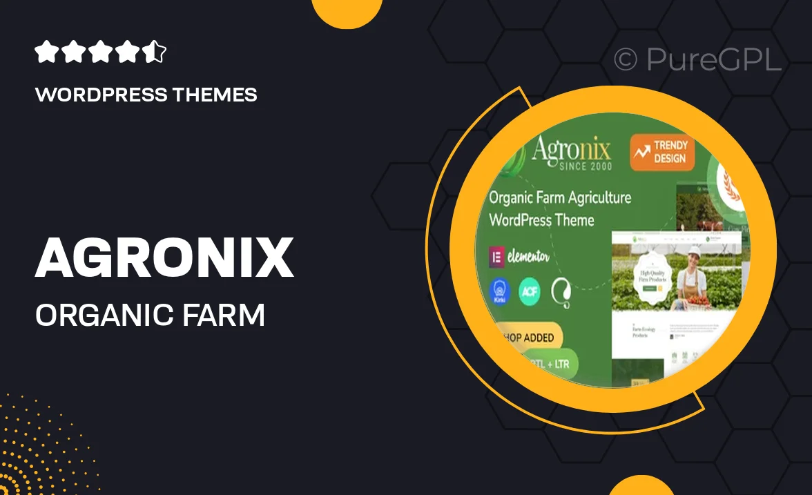 Agronix – Organic Farm Agriculture WordPress Theme + RTL