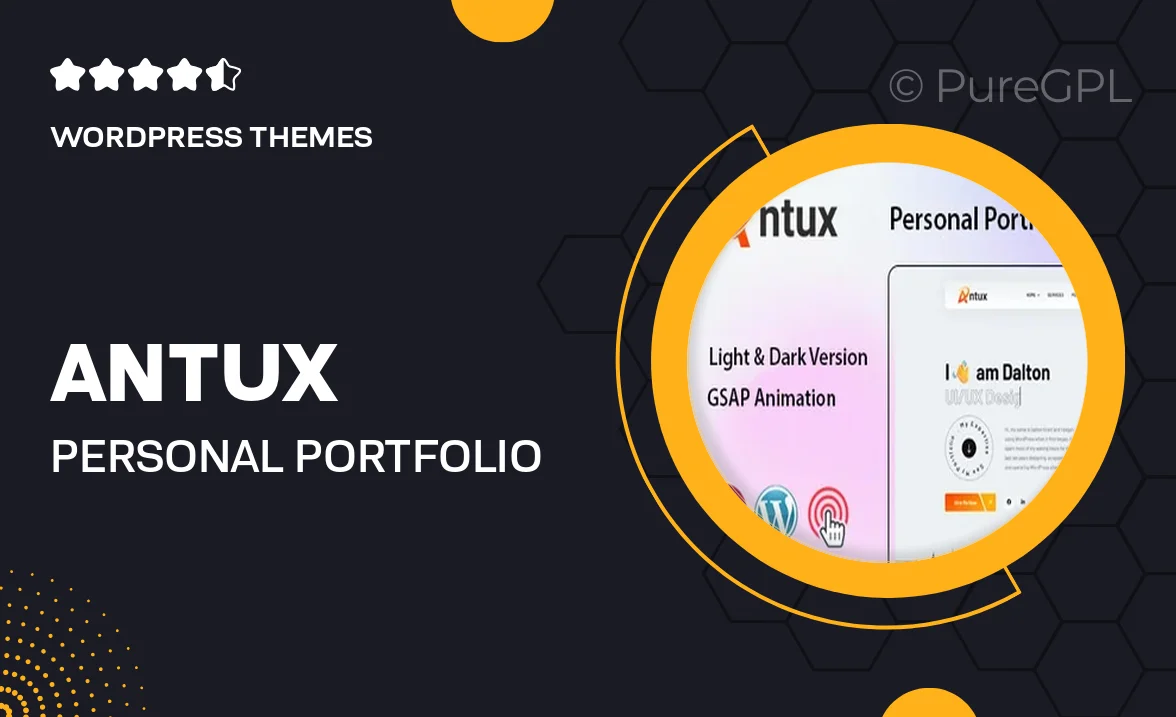 Antux – Personal Portfolio WordPress Theme
