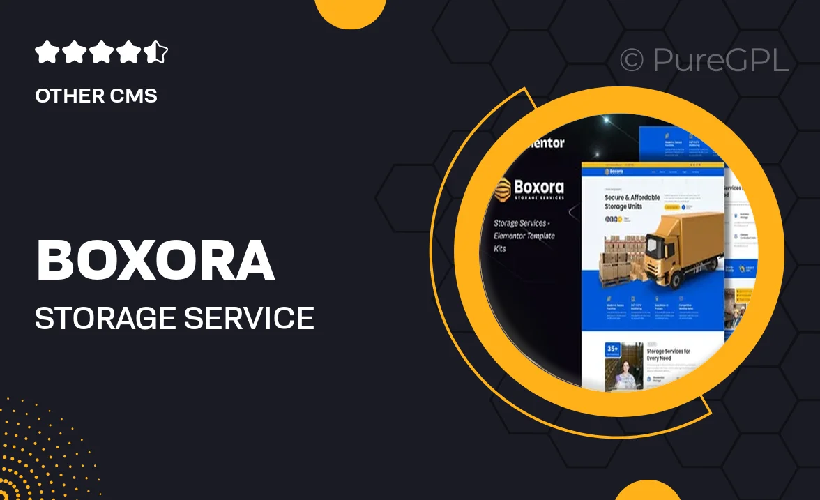 Boxora – Storage Service Elementor Template Kit