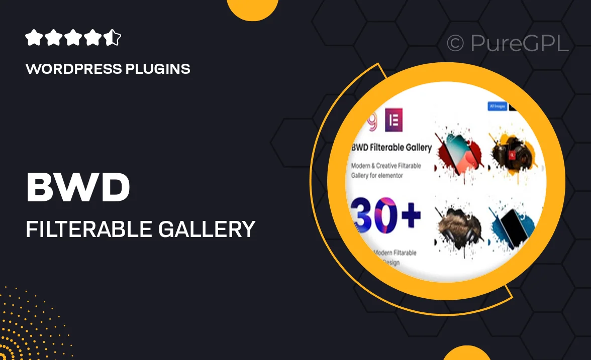 BWD Filterable Gallery Addon for Elementor