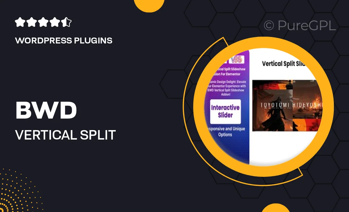 BWD Vertical Split Slideshow Addon For Elementor