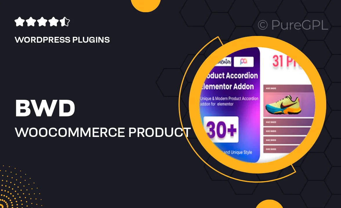 BWD WooCommerce Product Accordion Addon For Elementor