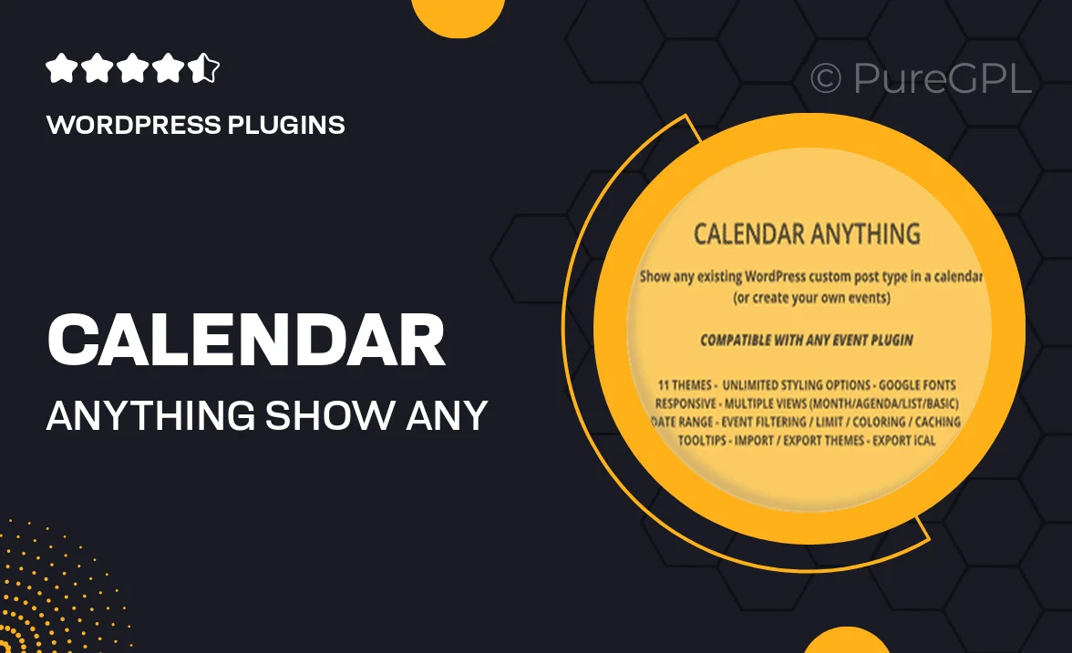 Calendar Anything | Show any existing WordPress custom post type in a calendar