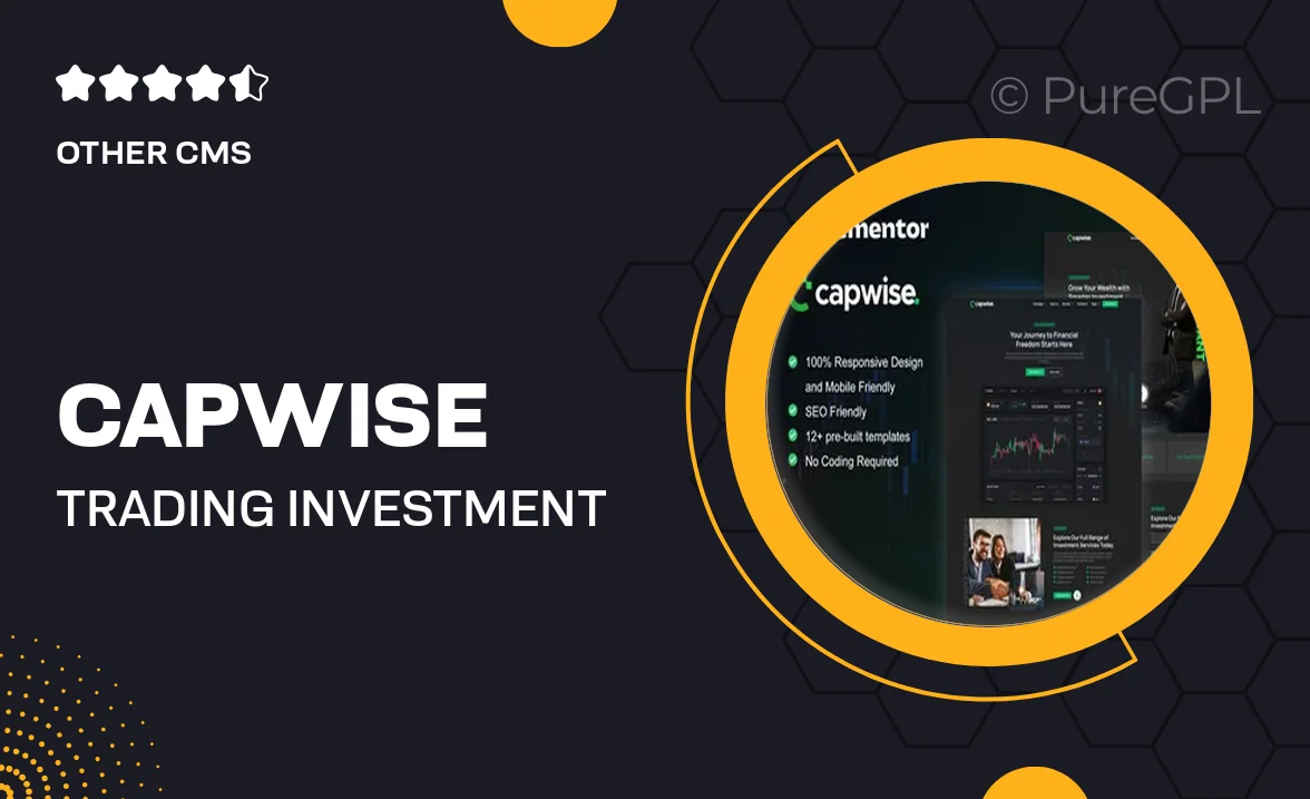 CapWise – Trading & Investment Elementor Pro Template Kit