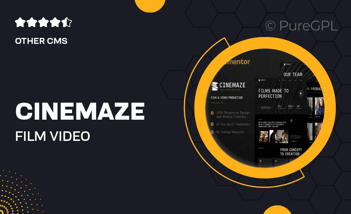 Cinemaze – Film & Video Production Elementor Template Kit