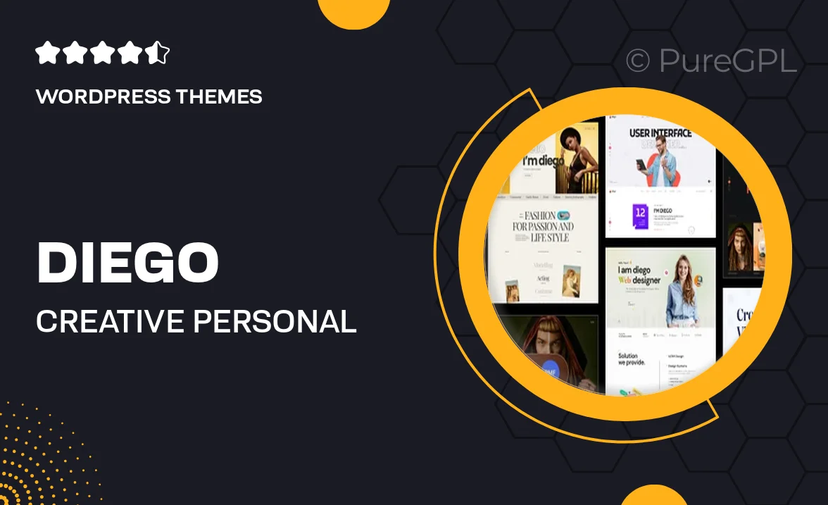 Diego – Creative Personal Portfolio & Resume WordPress Theme + RTL