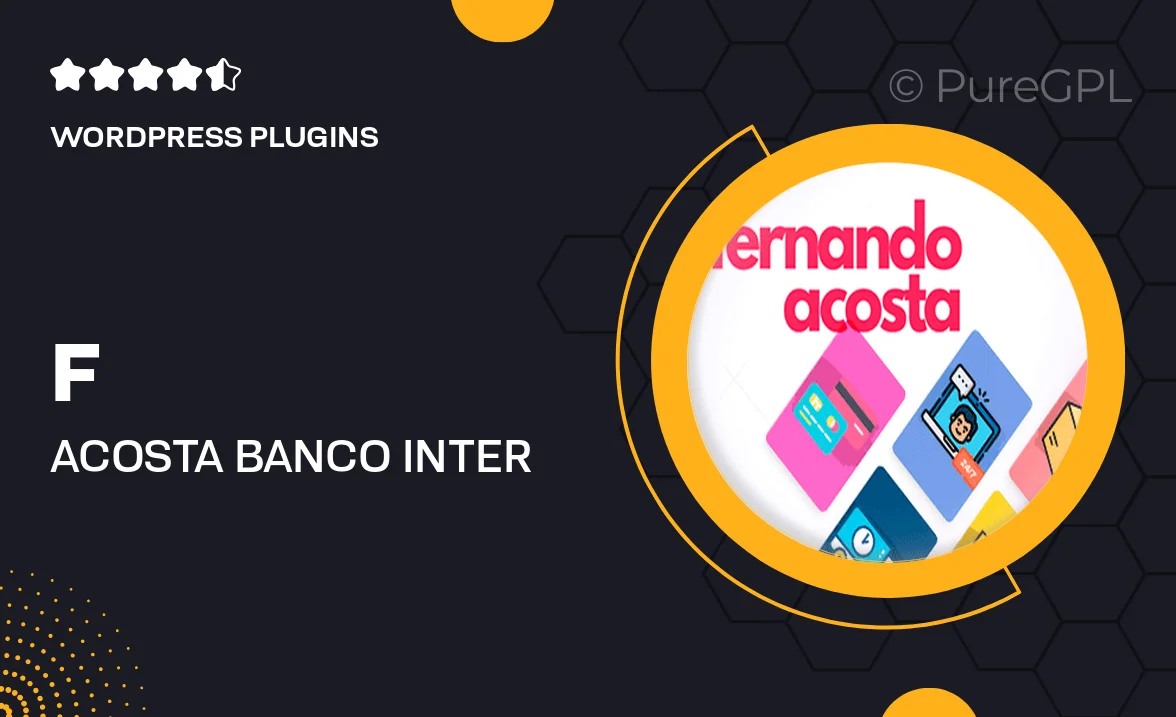 F. Acosta | Banco Inter para WooCommerce – Pix e Boleto
