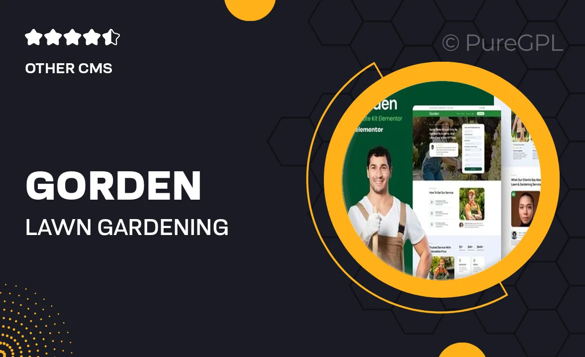 Gorden – Lawn & Gardening Service Elementor Template Kit