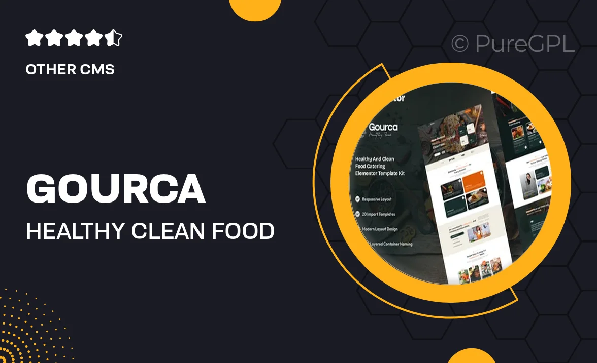 Gourca – Healthy & Clean Food Catering Elementor Template Kit