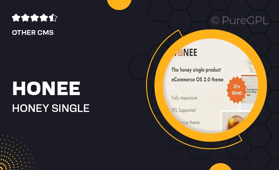 Honee – Honey Single Product Shopify 2.0 Theme