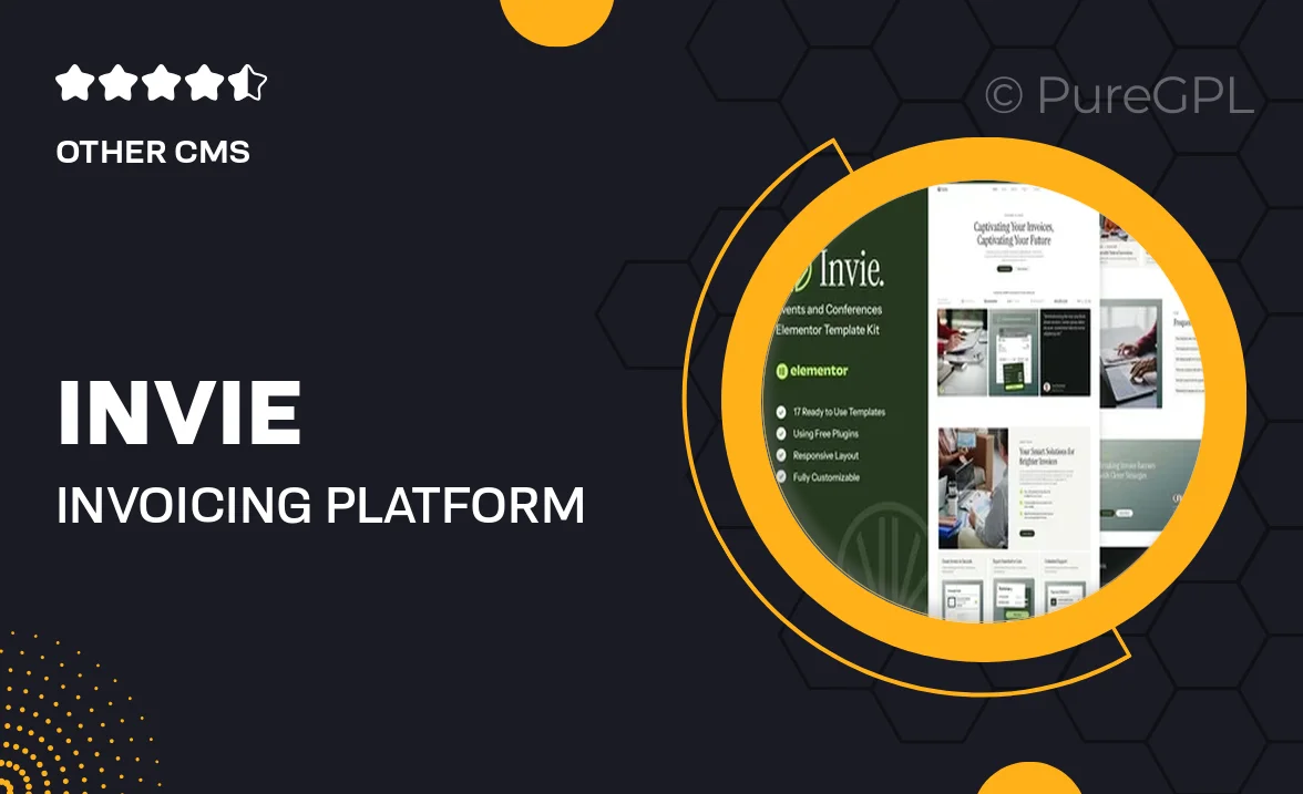 Invie – Invoicing Platform & SaaS Elementor Template Kit