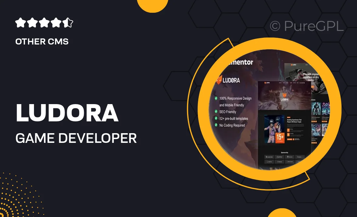 Ludora – Game Developer & Studio Elementor Pro Template Kit