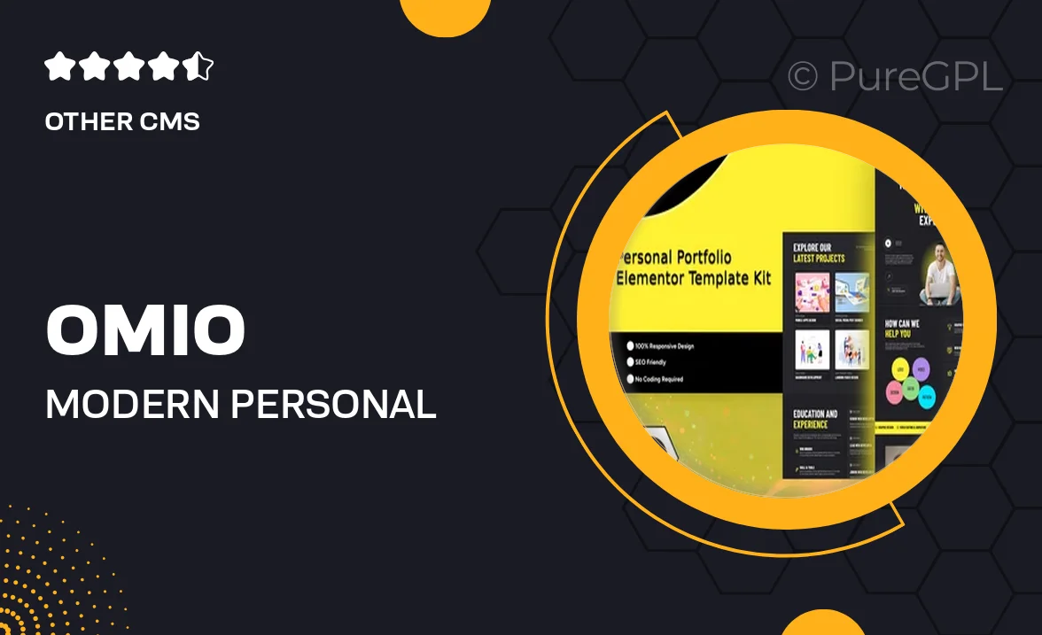 Omio – Modern Personal Portfolio Elementor Template Kit