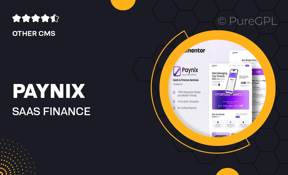 Paynix – SaaS & Finance Services Elementor Template Kit