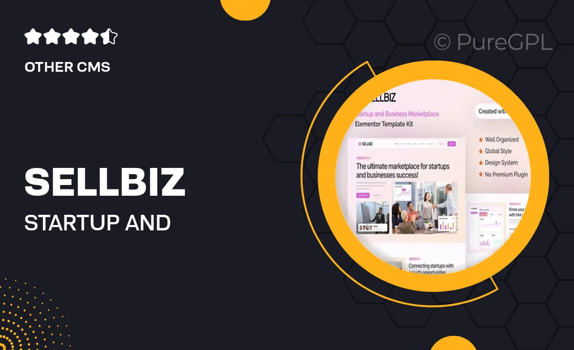 Sellbiz – Startup and Business Marketplace Elementor Template Kit