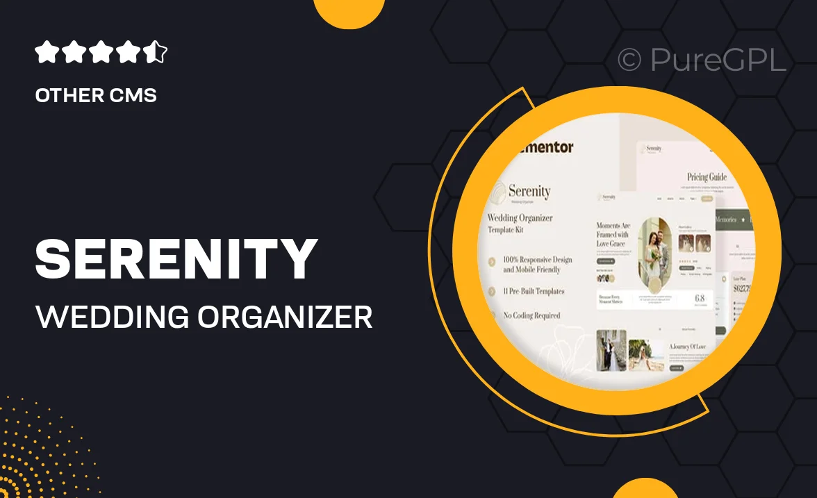 Serenity – Wedding Organizer Elementor Template Kit