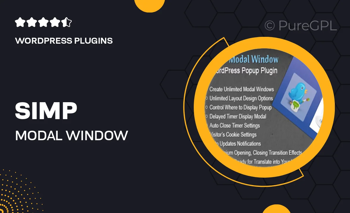 Simp Modal Window – WordPress Plugin