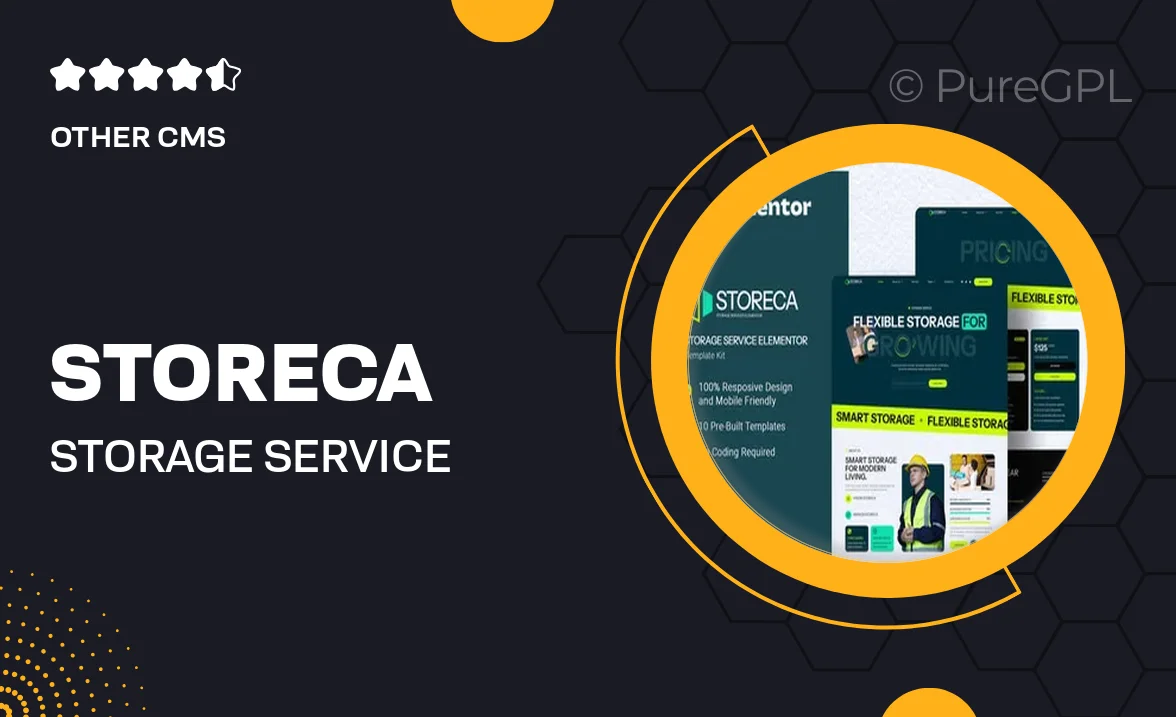 Storeca – Storage Service Elementor Template Kit