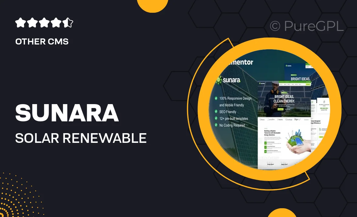 Sunara – Solar & Renewable Energy Elementor Pro Template Kit