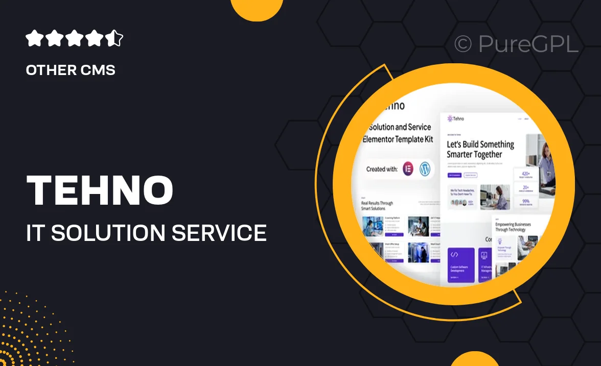 Tehno – IT Solution & Service Elementor template Kit