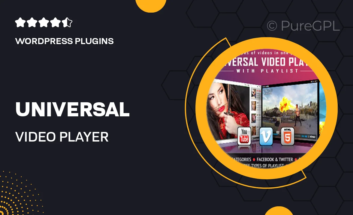 Universal Video Player – YouTube/Vimeo/Self-Hosted – Elementor Widget