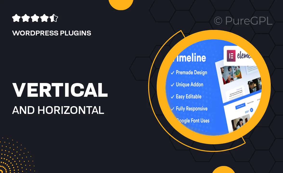 Vertical and Horizontal – Elementor Timeline Addon