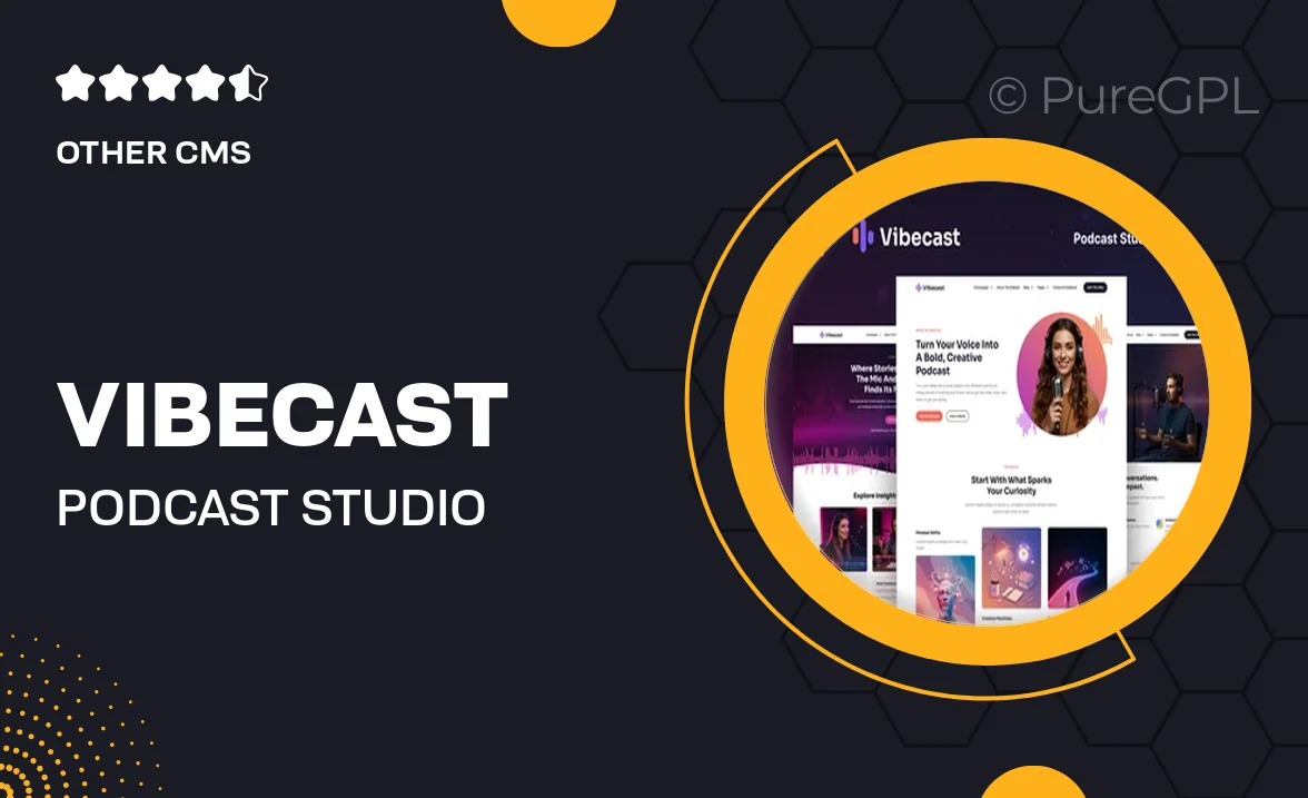 Vibecast – Podcast Studio Elementor Pro Template Kit