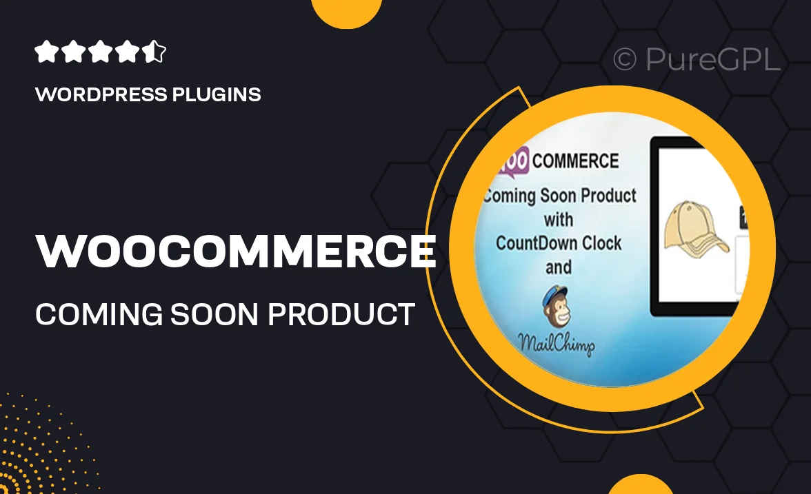 WooCommerce Coming Soon Product with Countdown