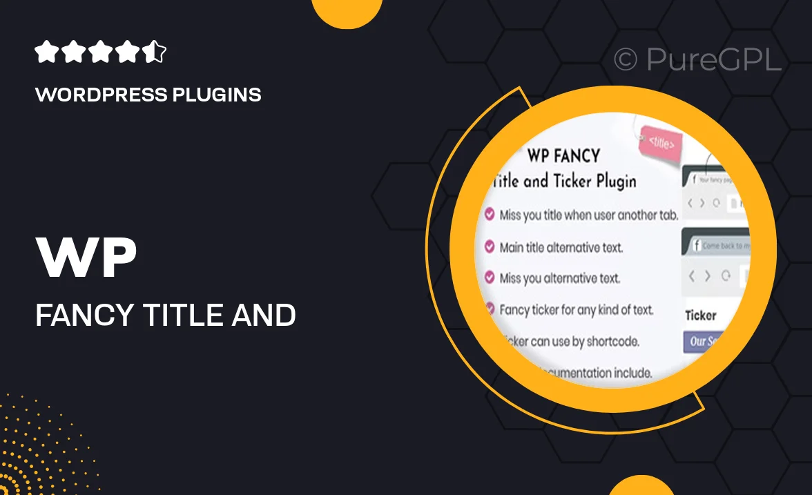 WP Fancy Title and Ticker WordPress Plugin