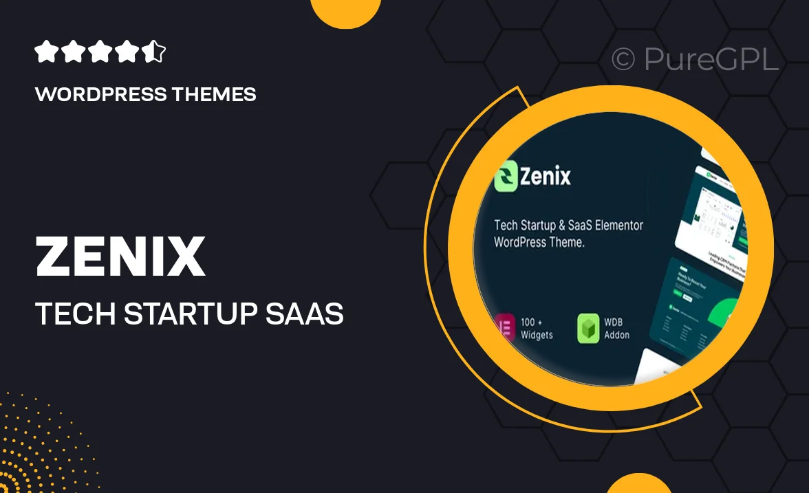 Zenix – Tech Startup & SaaS Elementor WordPress Theme