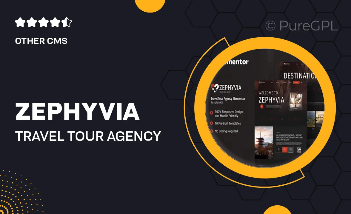 Zephyvia – Travel Tour Agency Elementor Template Kit