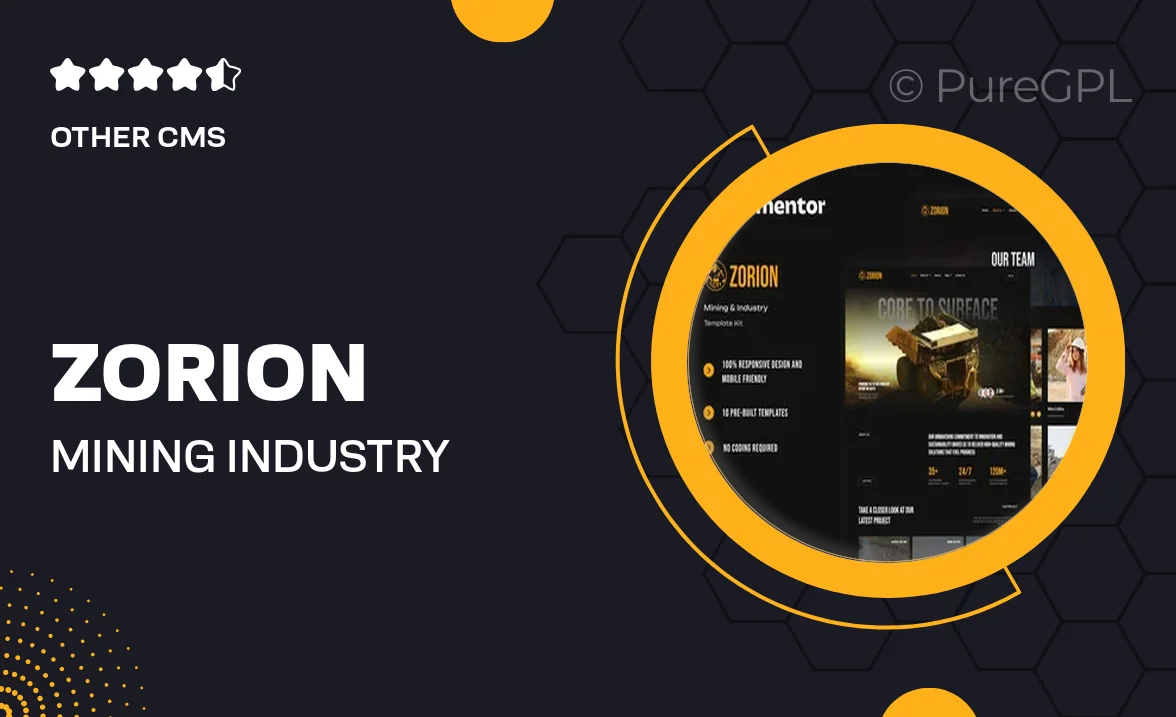 Zorion – Mining & Industry Elementor Template Kit