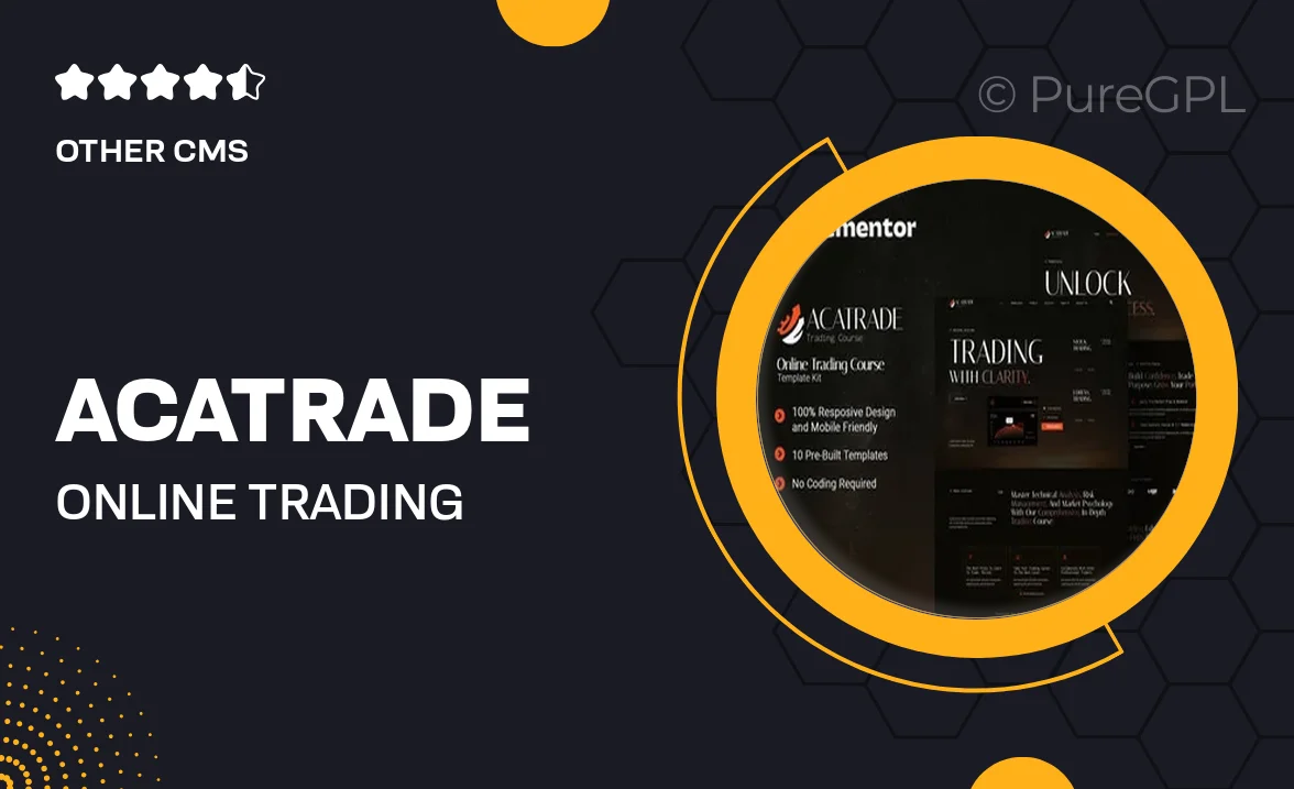 Acatrade – Online Trading Course Elementor Template Kit