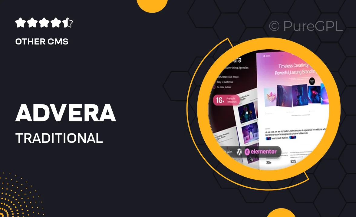 Advera – Traditional Advertising Agencies Business Promotion Elementor Template Kit