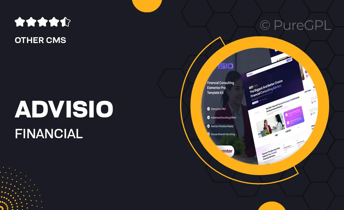 Advisio – Financial Consulting Elementor Pro Template Kit