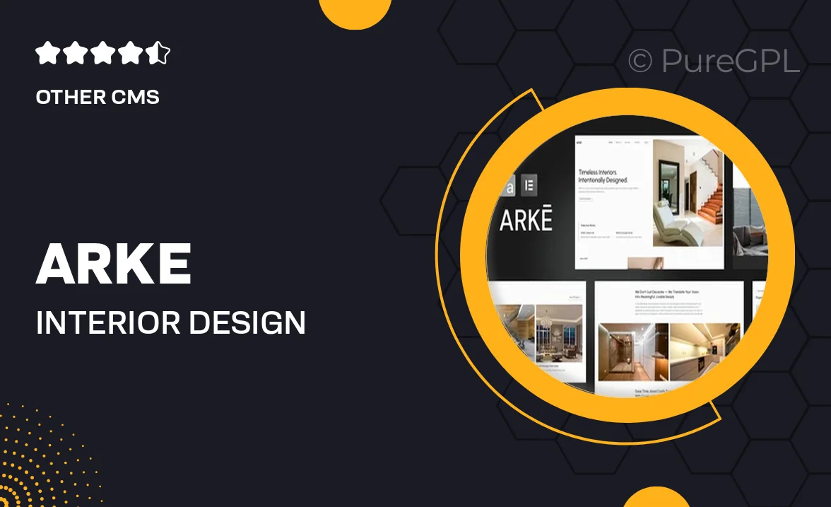 Arke – Interior Design Studio Elementor Template Kit