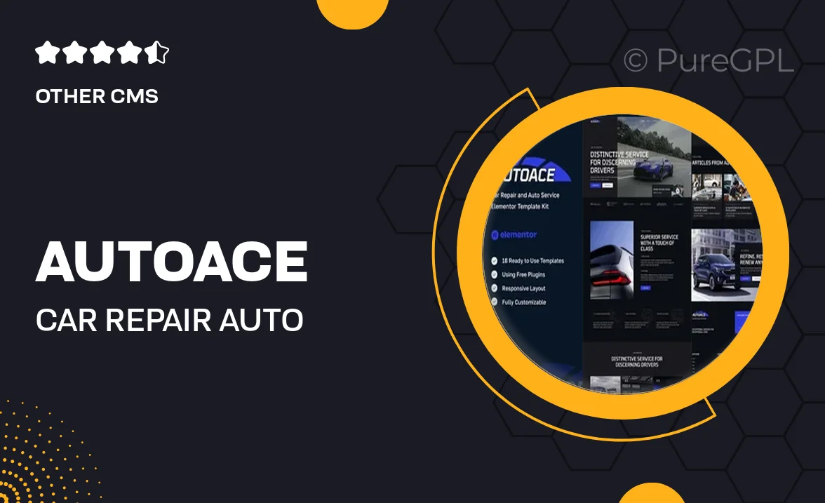 Autoace – Car Repair & Auto Service Elementor Template Kit