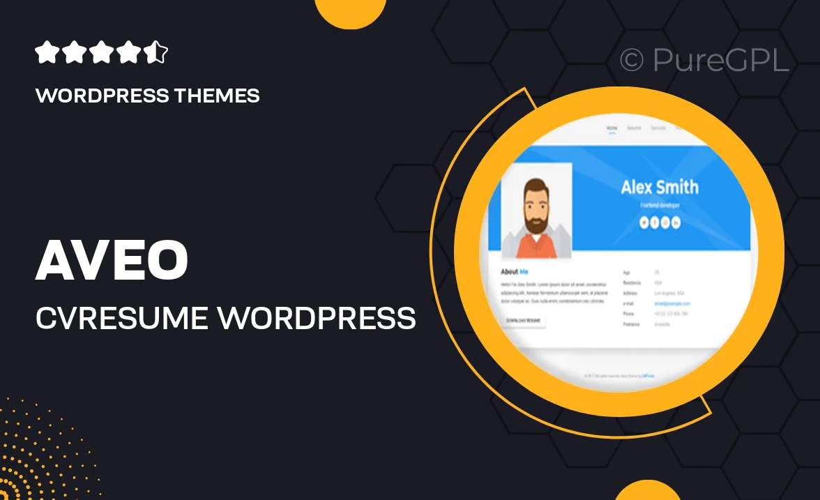 Aveo | CV/Resume WordPress Theme