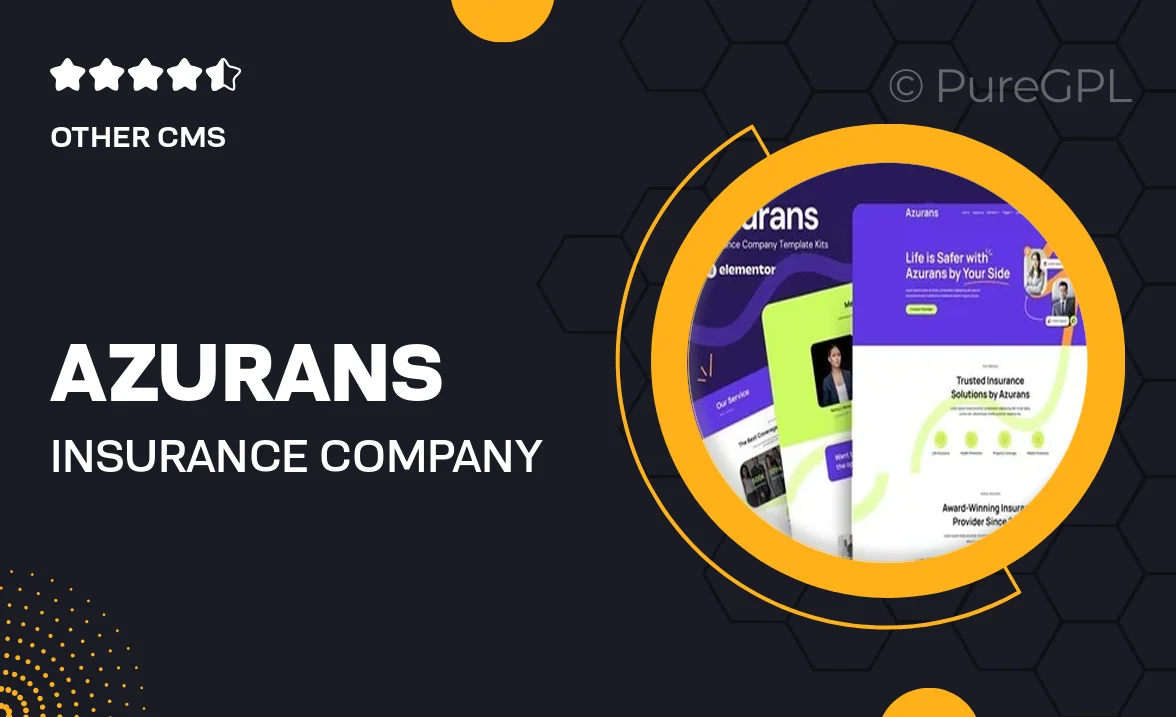 Azurans – Insurance Company Elementor Template Kit