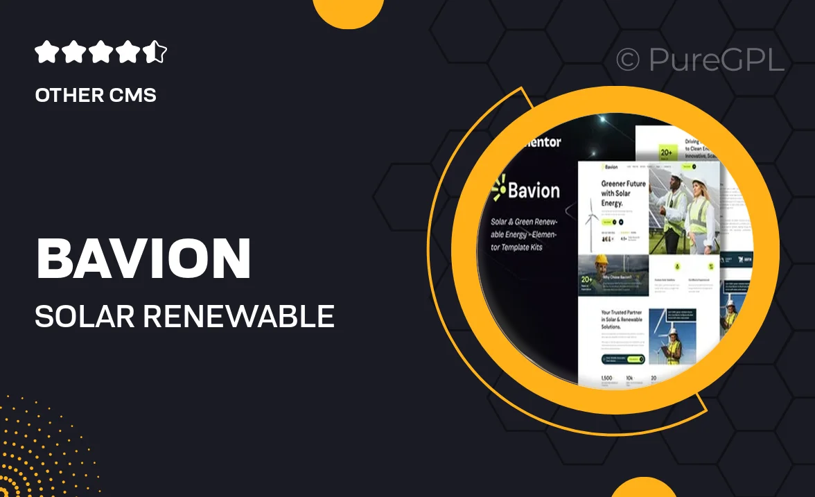 Bavion – Solar & Renewable Energy Elementor Template Kit