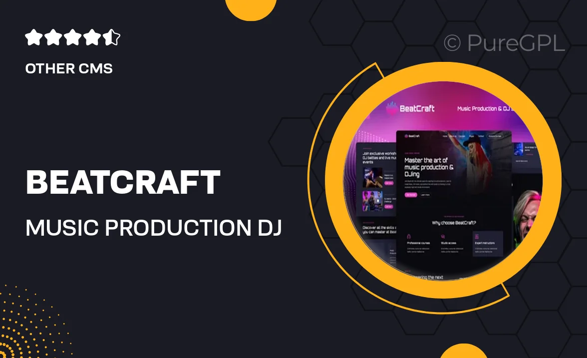 Beatcraft – Music Production & DJ School Elementor Template Kit