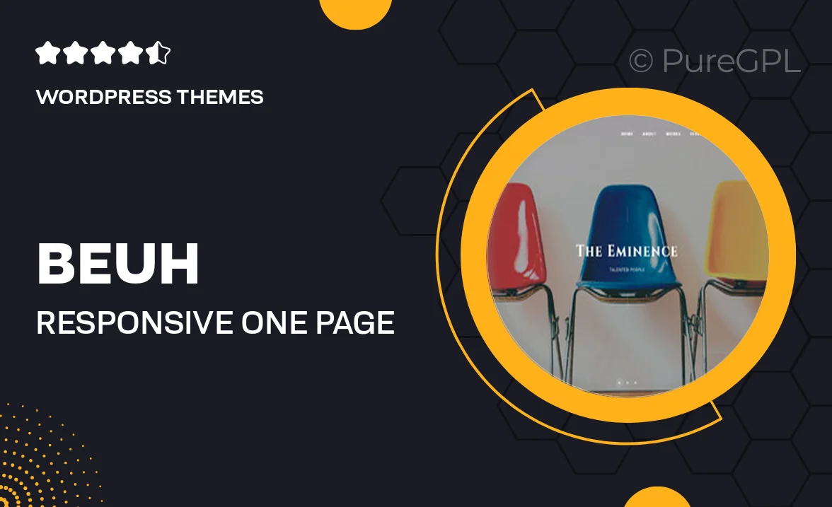 Beuh – Responsive One Page Portfolio Theme
