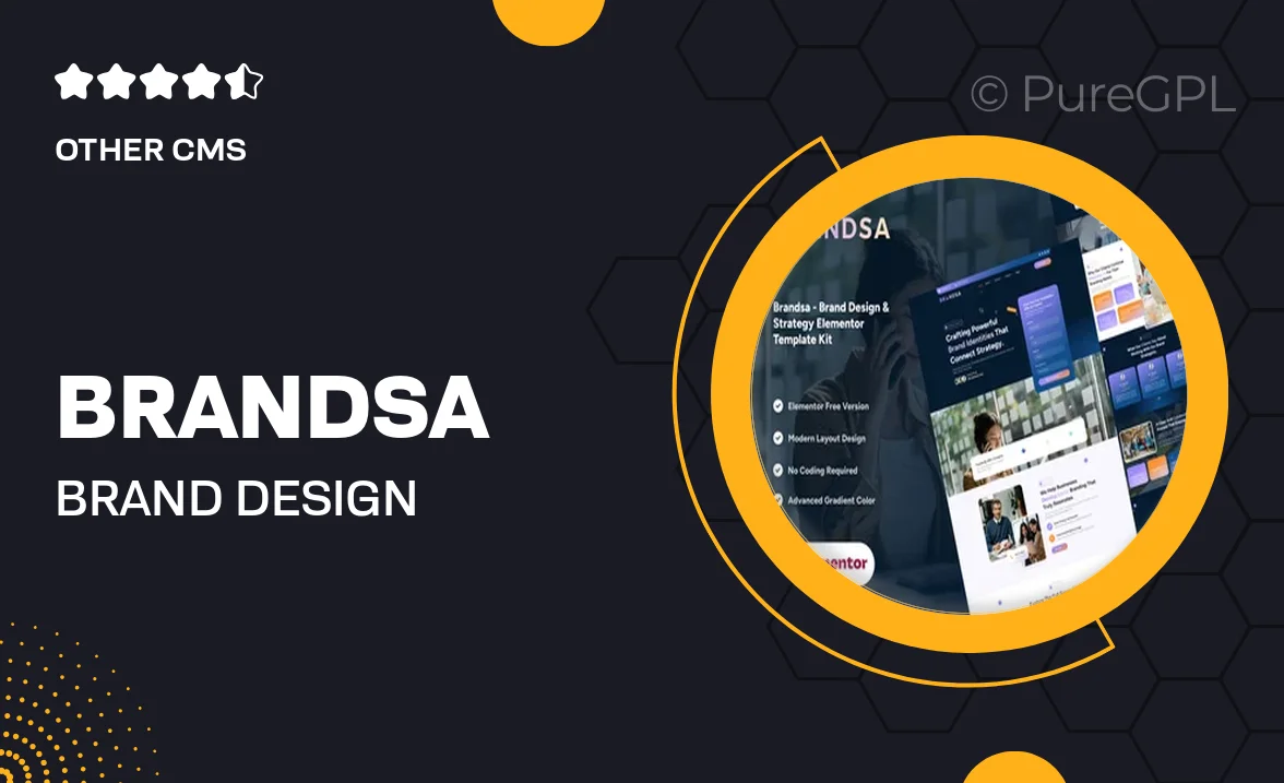 Brandsa – Brand Design & Strategy Elementor Template Kit