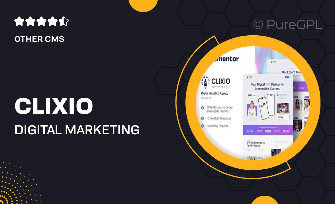 Clixio – Digital Marketing Agency Elementor Template Kit